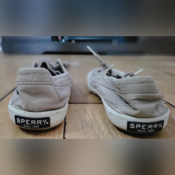 SPERRY Topsider boat sneaker slip on 6 khaki cream - Picture 5 of 8